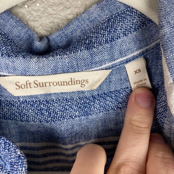 Soft Surroundings Livienne Linen Top Xs - Picture 2 of 4
